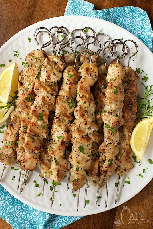 Lemon, Garlic and Rosemary Chicken Skewers