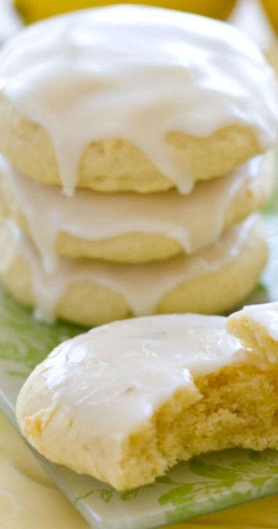 Lemon Glazed Soft-Baked Sugar Cookies