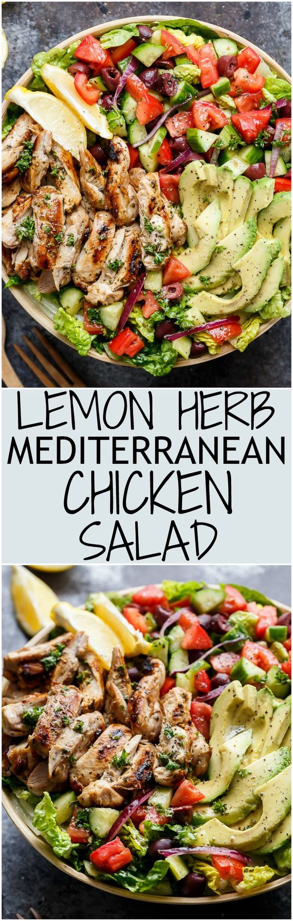 Lemon Herb Mediterranean Chicken Salad