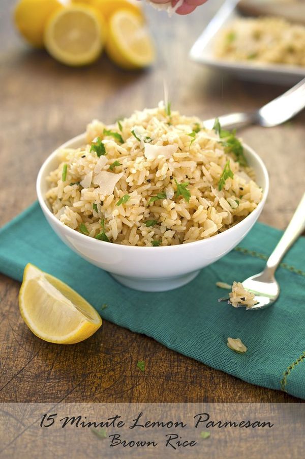 Lemon Parmesan Brown Rice