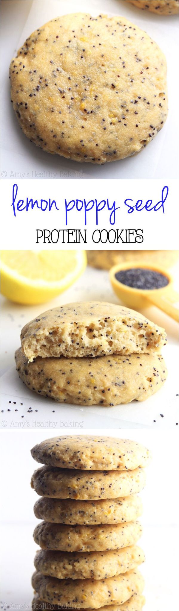 Lemon Poppy Seed Protein Cookies