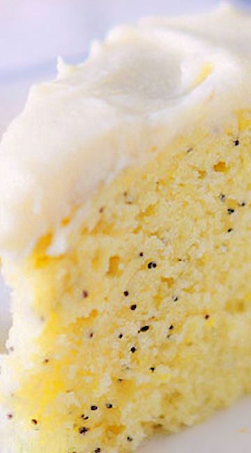 Lemon Poppyseed Cake with Cream Cheese Frosting