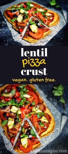 Lentil Pizza Crust [Vegan, Gluten-Free]