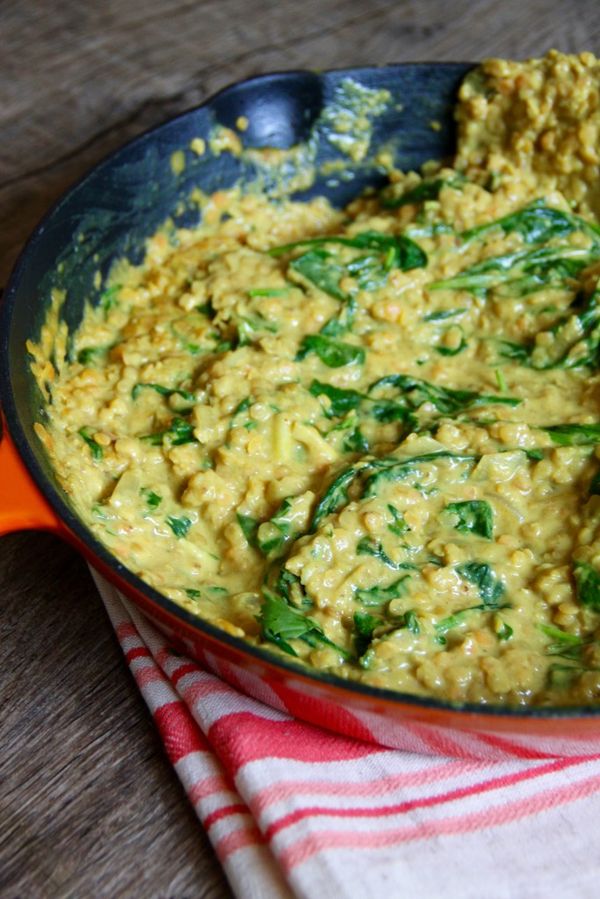 Lentil Spinach Coconut Curry