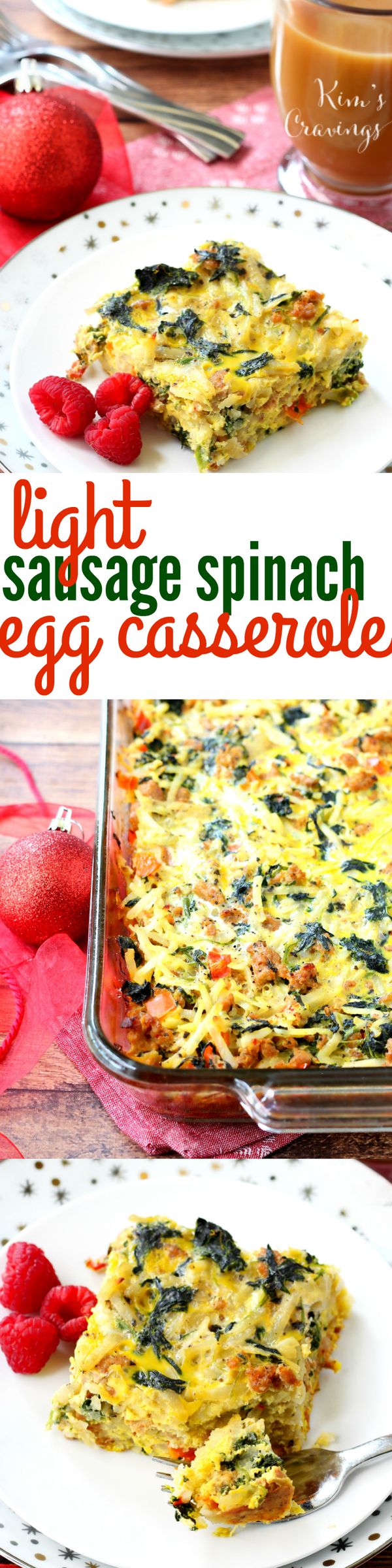 Light Sausage Spinach Egg Casserole