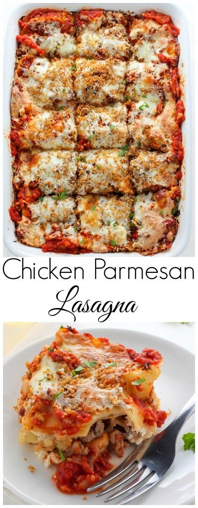 Lightened Up Chicken Parmesan Lasagna