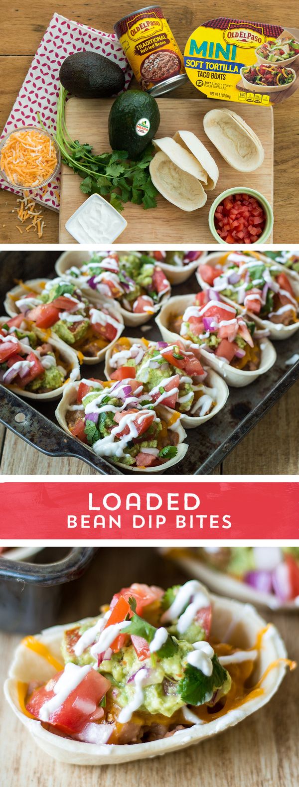 Loaded Bean Dip Bites