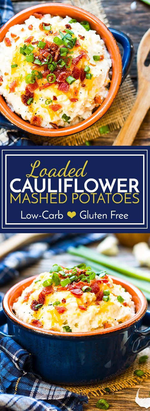 Loaded Cauliflower Mashed Potatoes