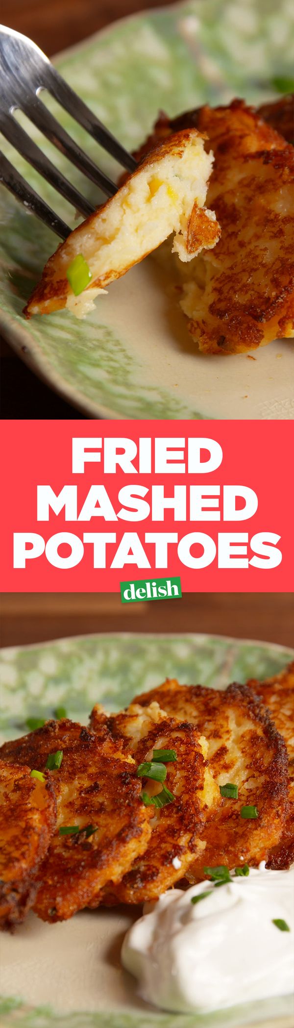Loaded Fried Mashed Potatoes