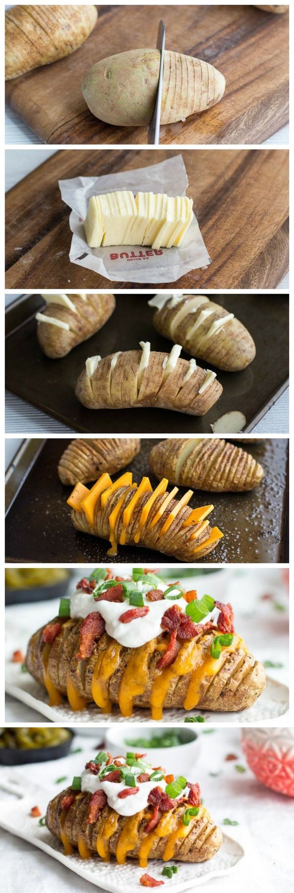 Loaded Hasselback Potatoes