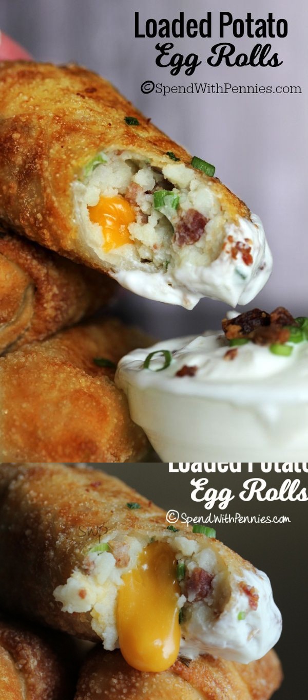 Loaded Mashed Potato Egg Rolls