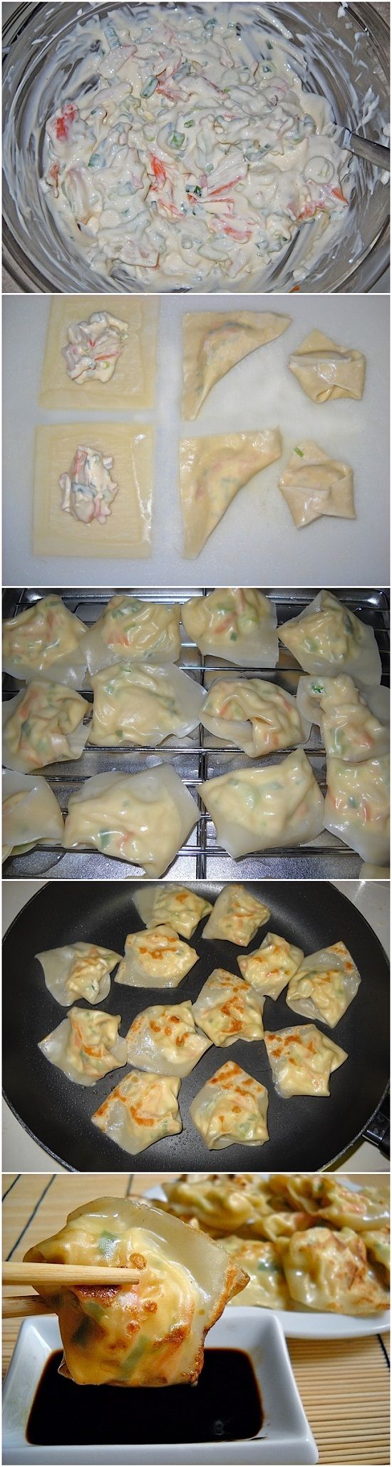 Lobster & cream cheese wontons