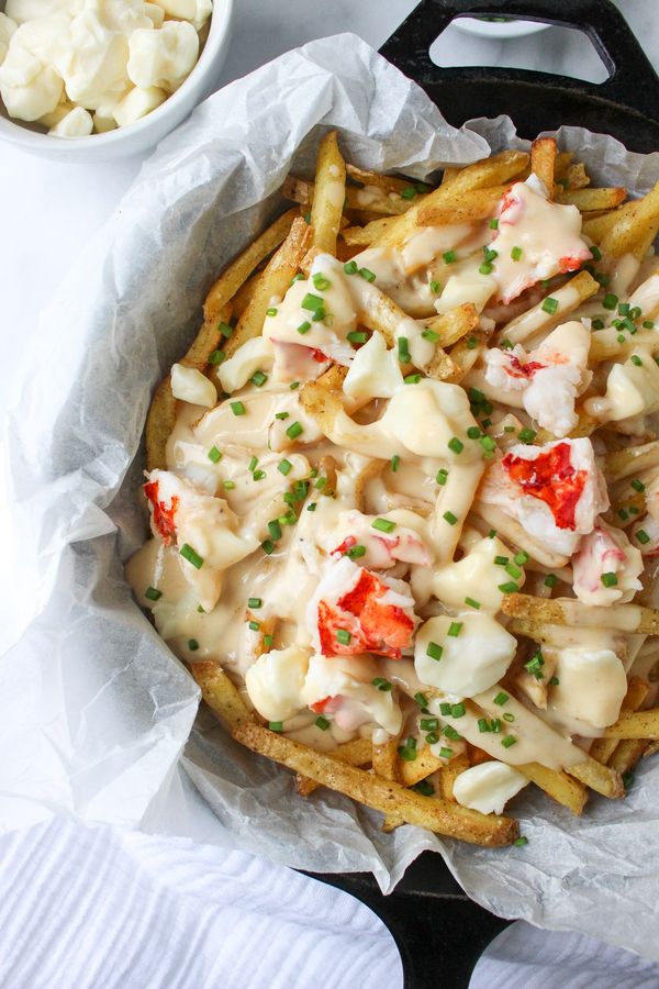 Lobster Poutine with Brown Butter Cheese Sauce