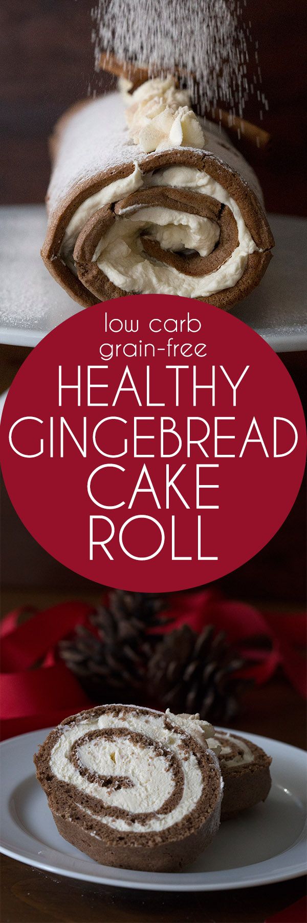 Low Carb Gingerbread Cake Roll