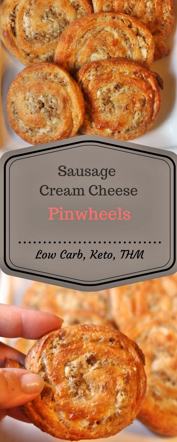 Low Carb Sausage Cream Cheese Pinwheels