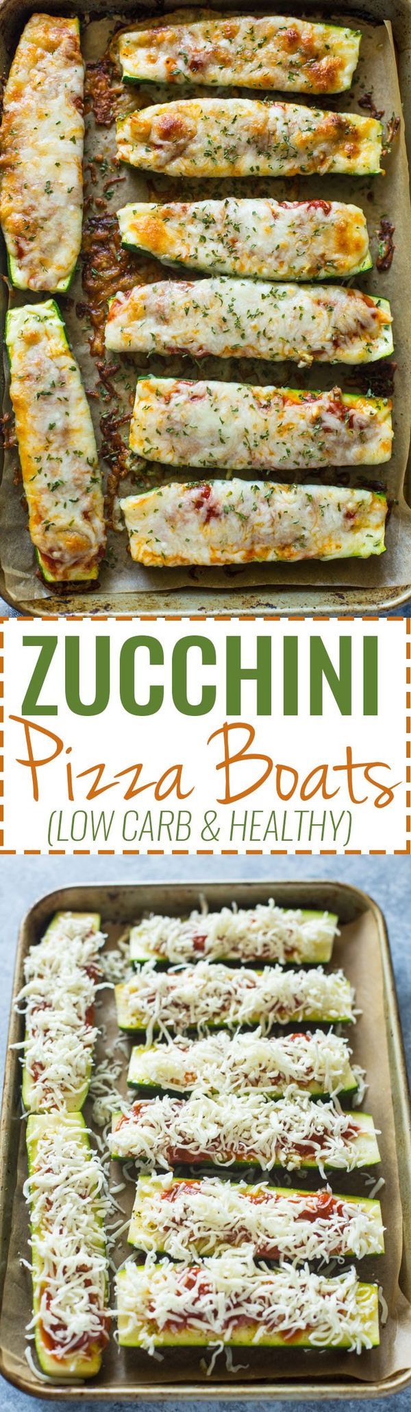 Low-Carb Zucchini Pizza Boats (VIDEO