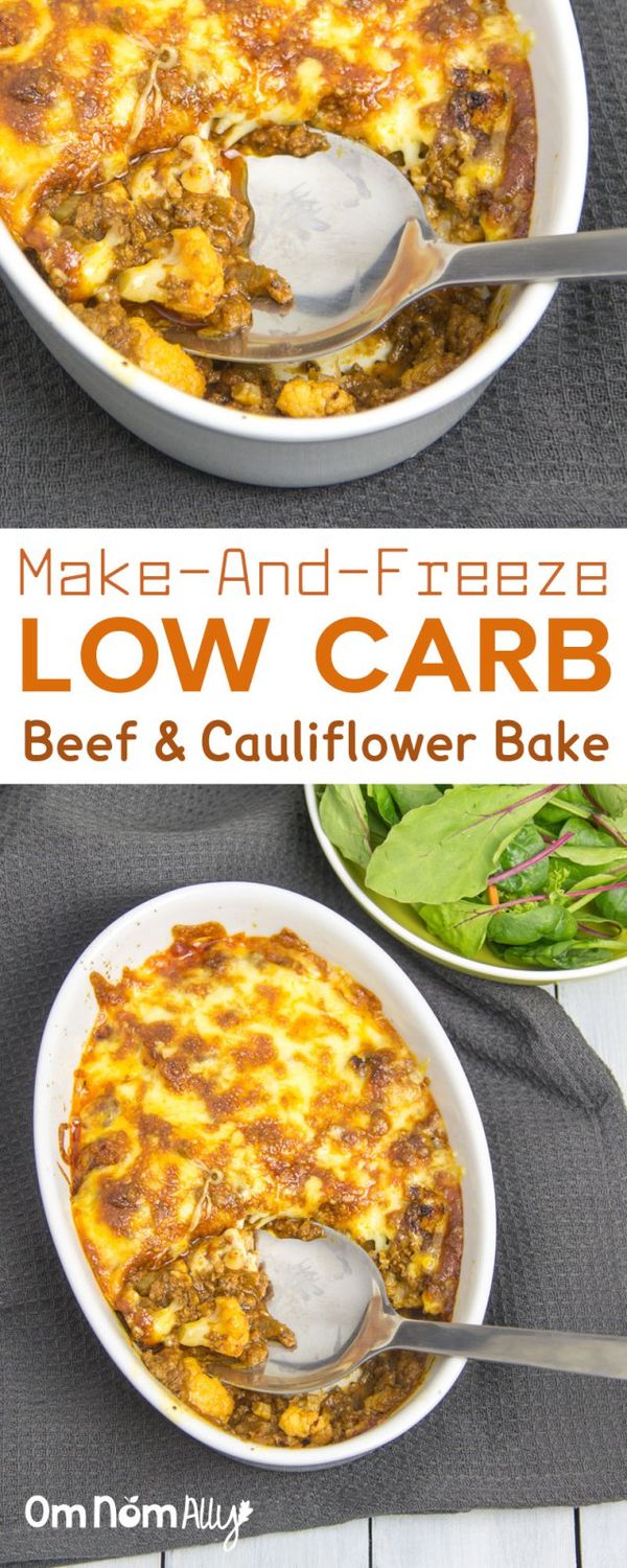 (Make-And-Freeze Low Carb Beef & Cauliflower 'Pasta' Bake