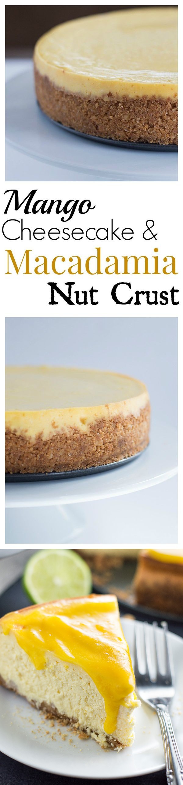 Mango Cheesecake with Macadamia Nut Crust