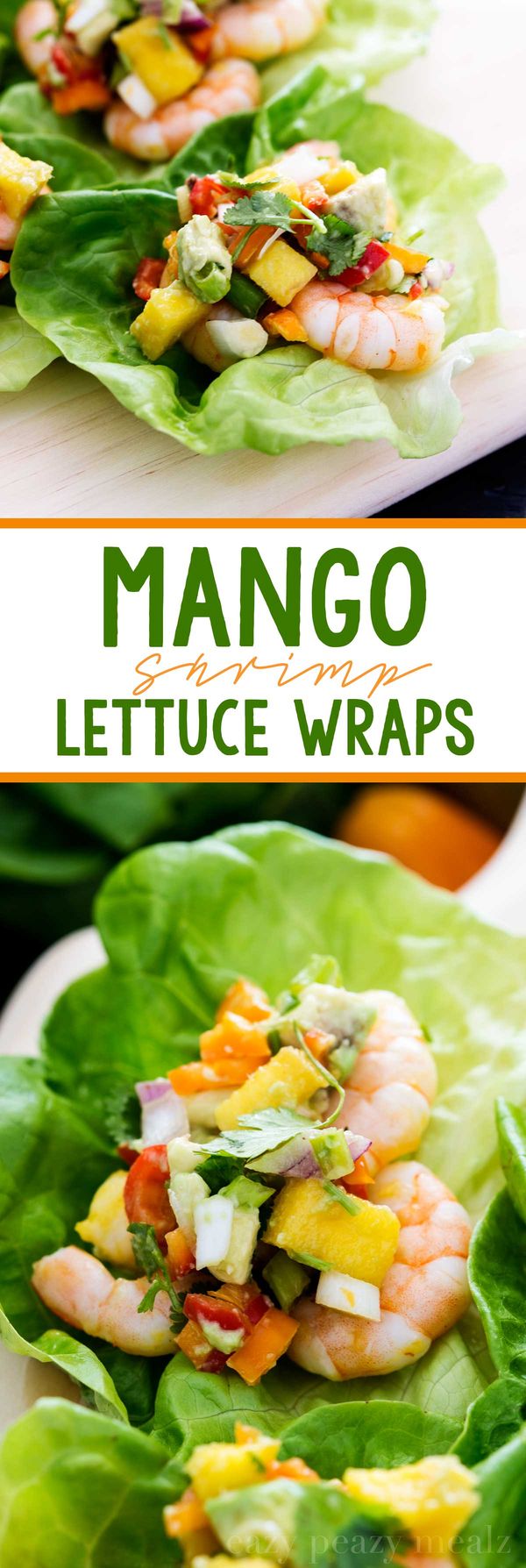 Mango Shrimp Lettuce Wraps