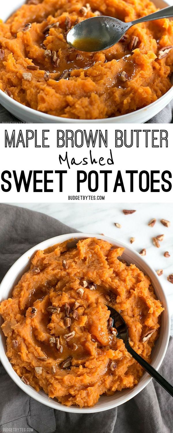 Maple Brown Butter Mashed Sweet Potatoes