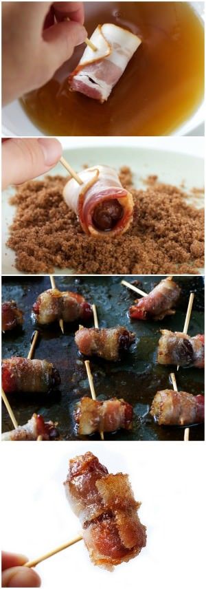 Maple Glazed Bacon-Wrapped Dates