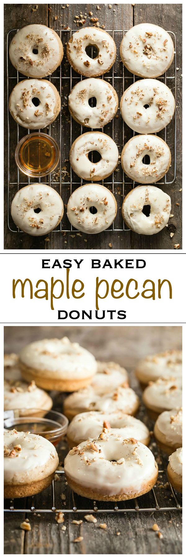 Maple Pecan Baked Donuts