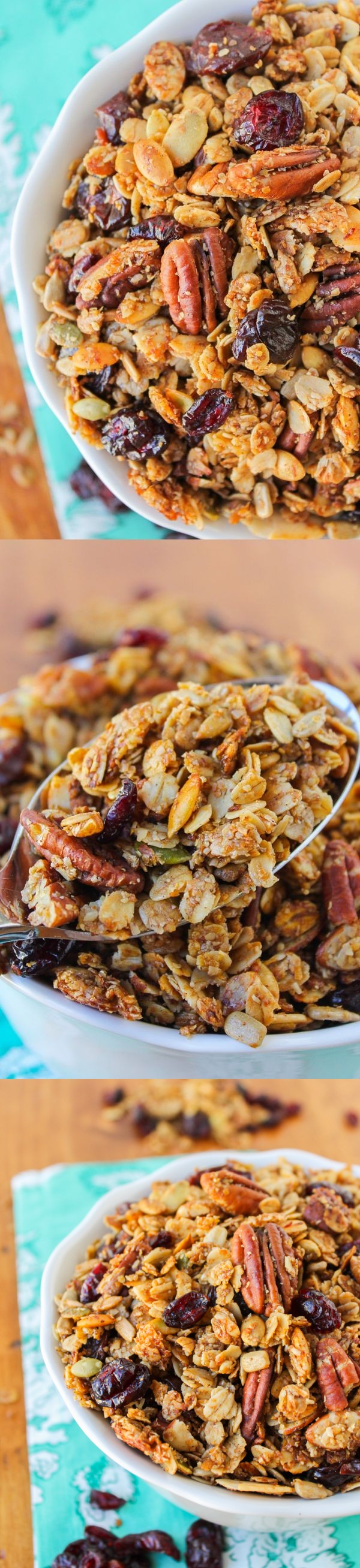 Maple Pecan Granola with Cherries