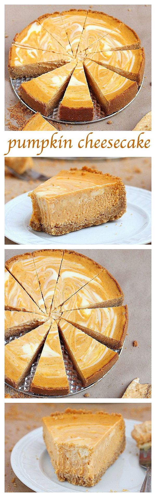 Marble pumpkin cheesecake