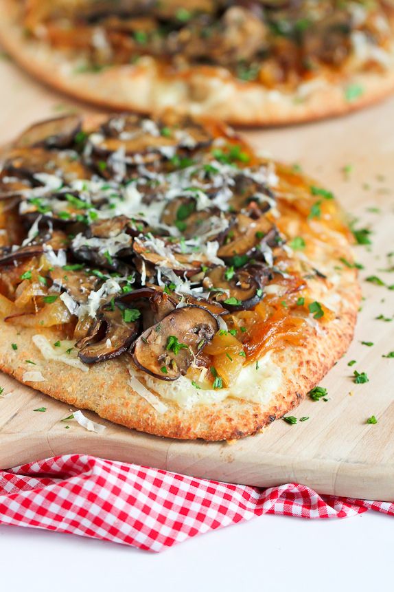 Marsala Mushroom & Caramelized Onion Naan Pizza