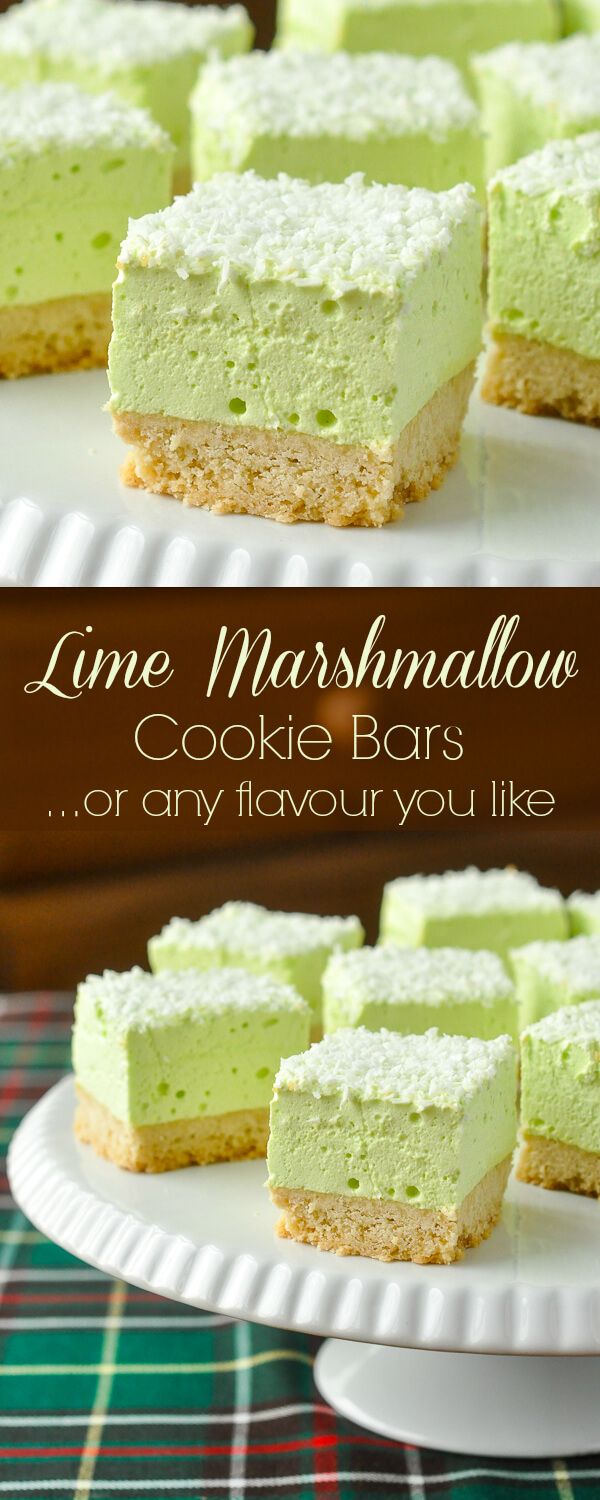 Marshmallow Cookie Bars - in any flavour you like