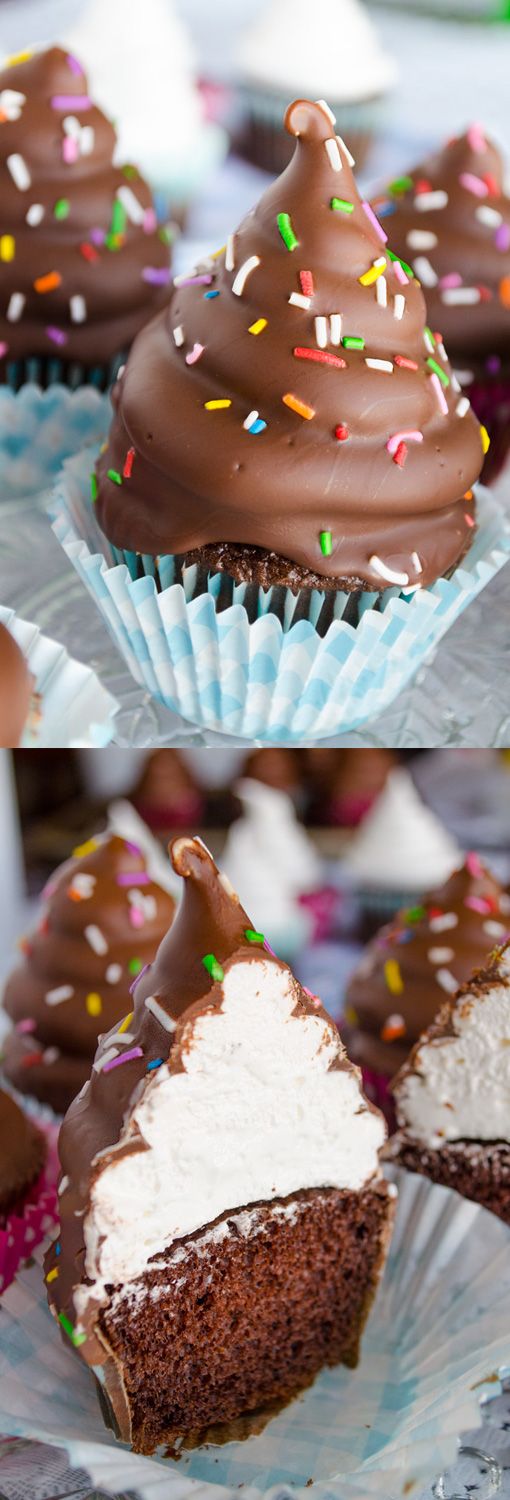 Marshmallow High Hat Cupcakes