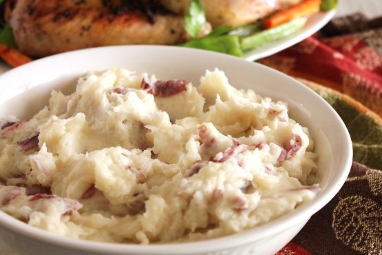 Mashed Red Potatoes With Garlic and Parmesan