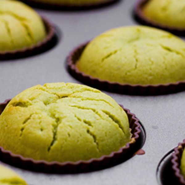 Matcha green tea mochi cupcakes