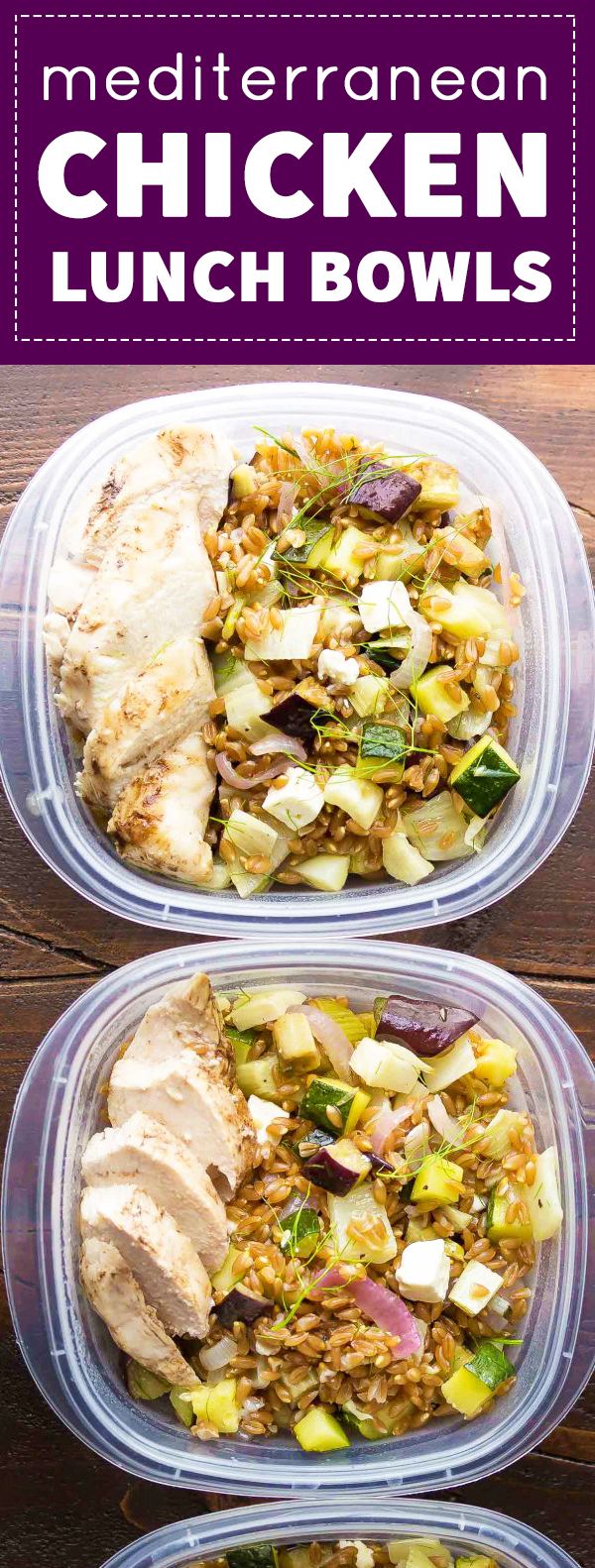 Mediterranean Chicken Farro Lunch Bowl