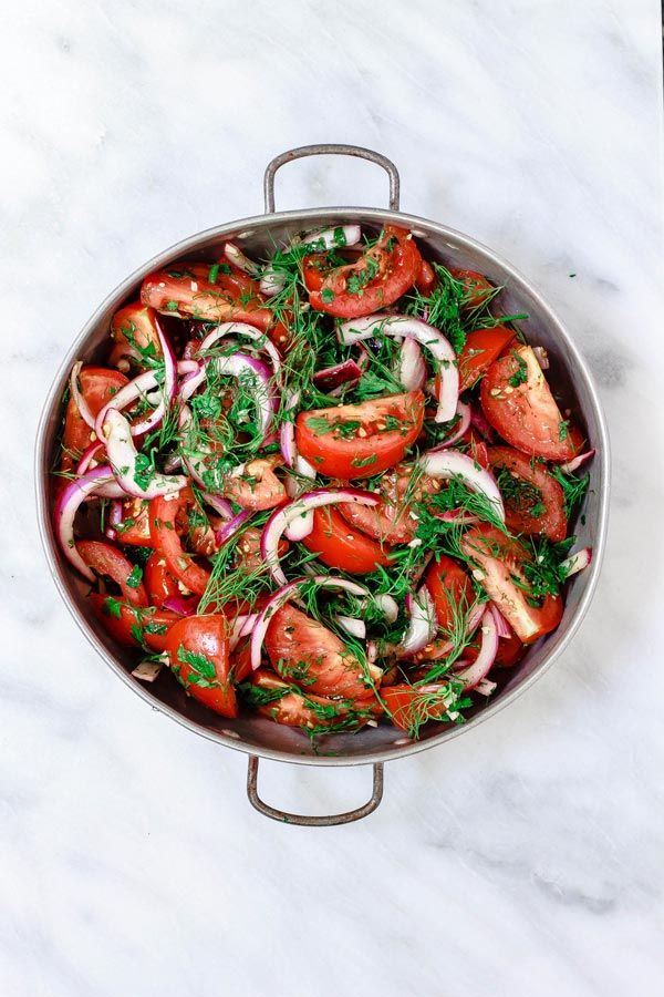 Mediterranean Fresh Herbs and Tomato Salad