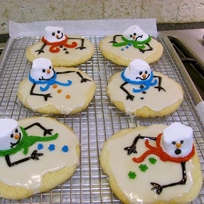 Melted Snowman Cookies