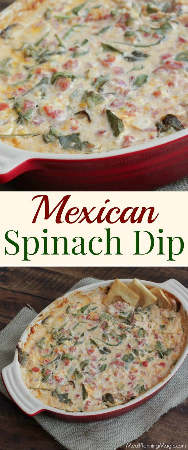 Mexican Spinach Dip #SundaySupper