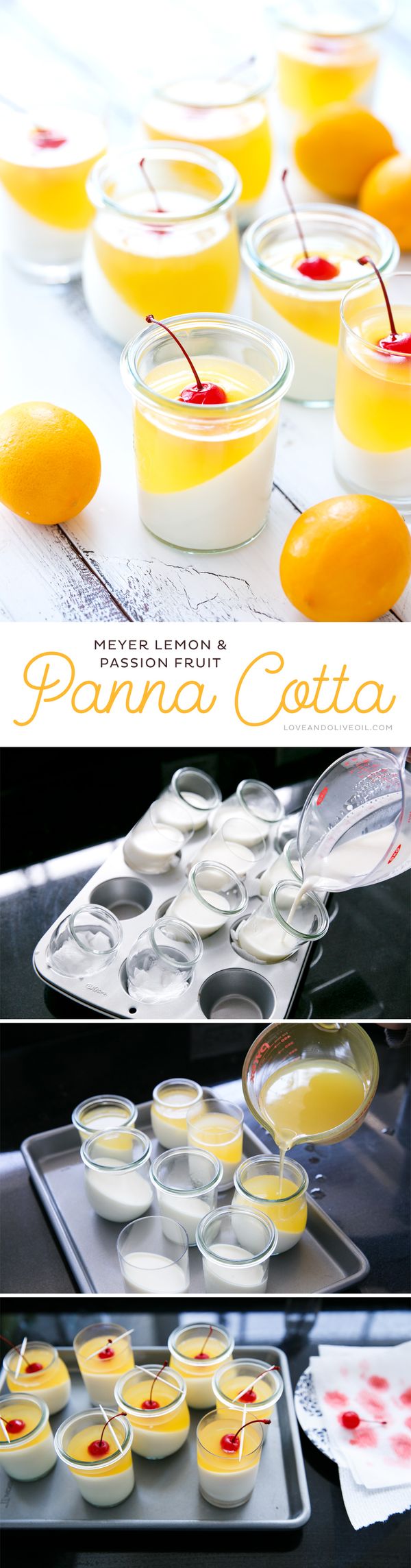 Meyer Lemon & Passionfruit Panna Cotta