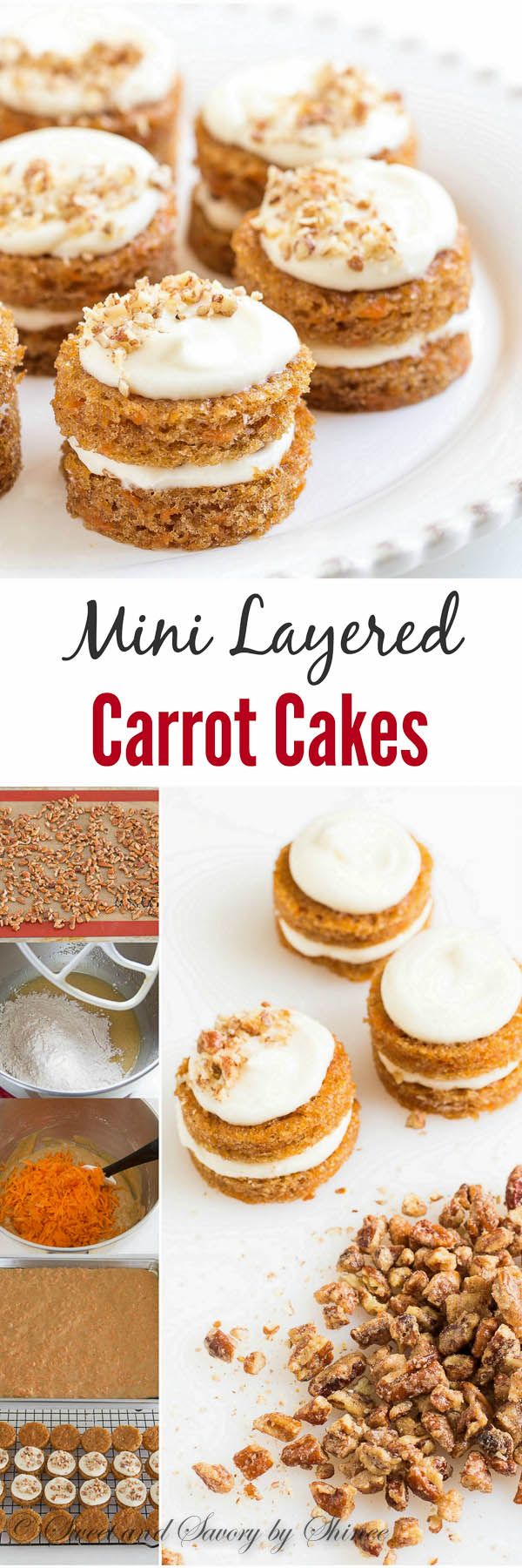 Mini Carrot Cakes with Candied Pecans