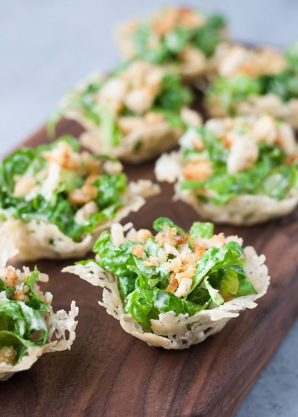 Mini Chopped Caesar Salad Cups