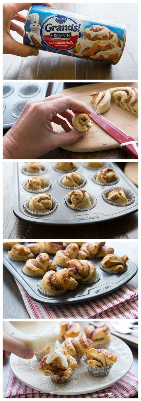 Mini Cinnamon Roll Breakfast Cupcakes