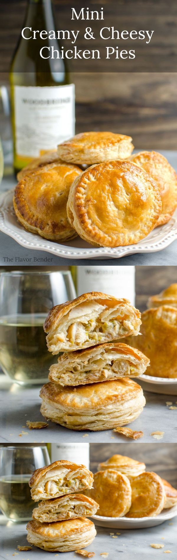 Mini Creamy and Cheesy Chicken Pies