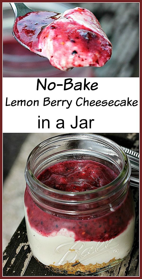 Mini Lemon Berry Cheesecake In A Jar