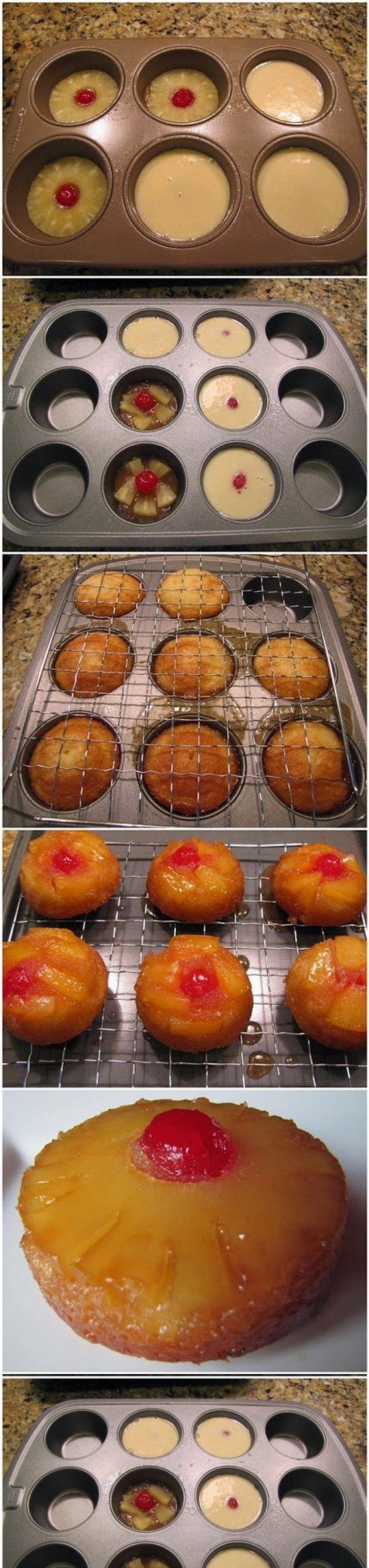 Mini Pineapple Upside Down Cakes