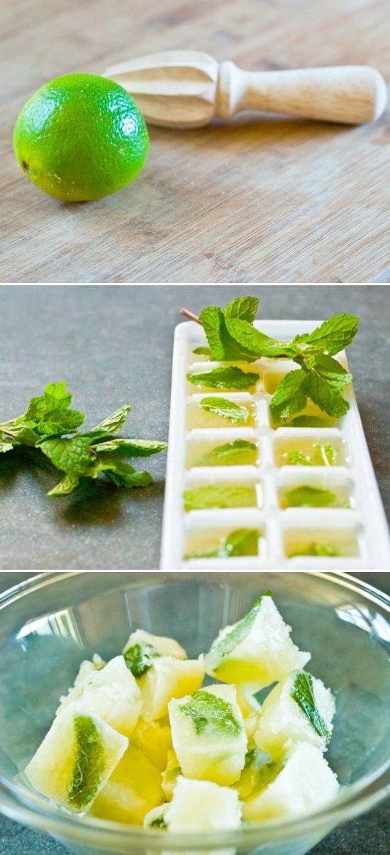 Mint & Lime Juice Cubes