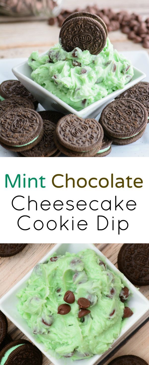 Mint Chocolate Cheesecake Cookie Dip