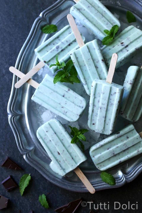 Mint Chocolate Popsicles