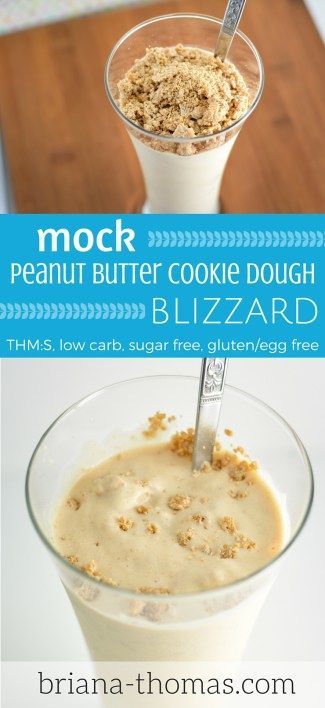 Mock Peanut Butter Cookie Dough Blizzard