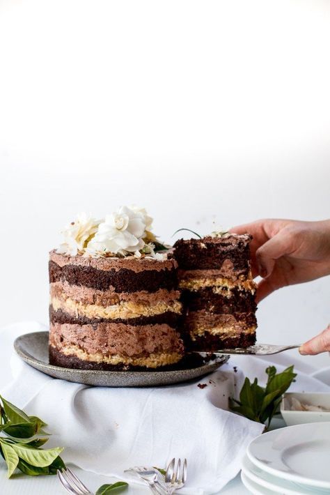 Momofuku German Chocolate Espresso Cake & a blog birthday