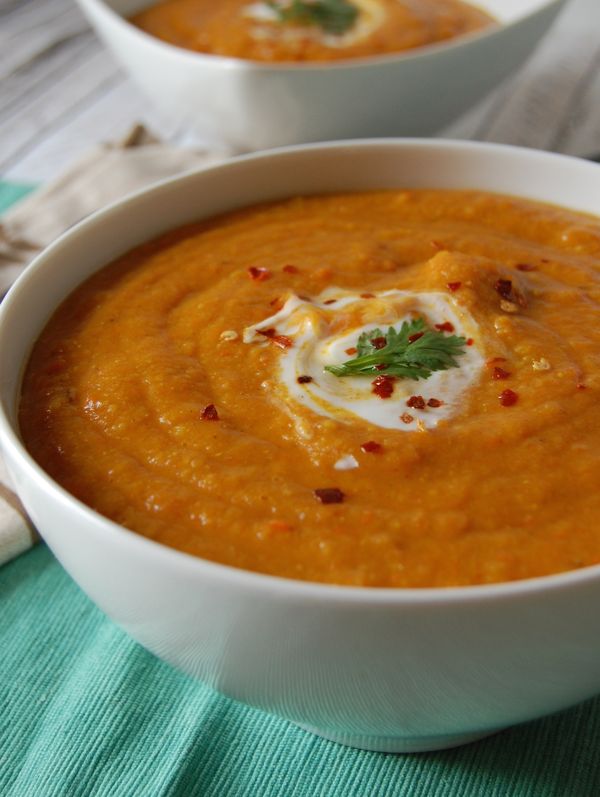 Moroccan Carrot Red Lentil Soup